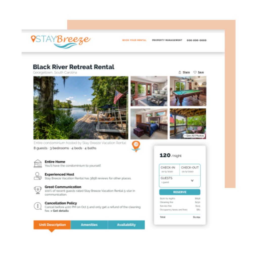 Example Individual Vacation Rental Page